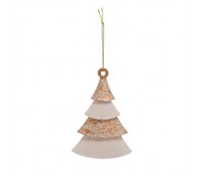 Záves stromček kré/zla poly 7*2,5*10cm