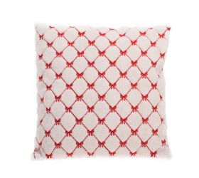 Vankúš mašličky bie/čer textil 45 × 45 × 10 cm