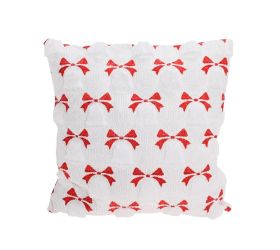 Vankúš vzor zvončeky bie/čer textil 45*45*10cm