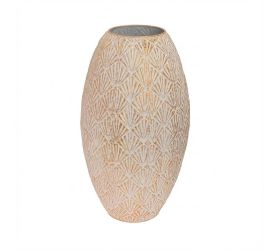 Váza ornament bie/zla plech 25,5*45,5cm