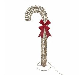 Lízanka zlatá s červenou mašlou 600led 103cm