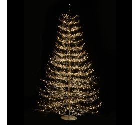 Stromček čierny, 2690 led, ip44, teplé svetlo, 80*80*210cm
