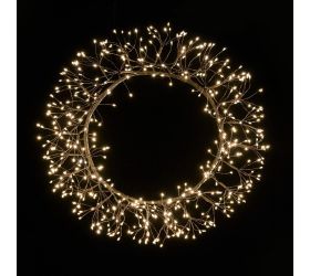 Veniec visiaci, 600led,ip44,teplé svetlo, 60*4*60cm