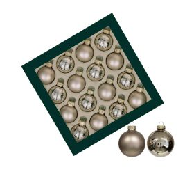Guličky liesková mat/lesk sklo sada 16 ks 30 mm