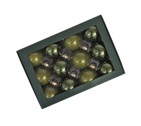 Guličky zelený opal lesk sklo s/12 57mm
