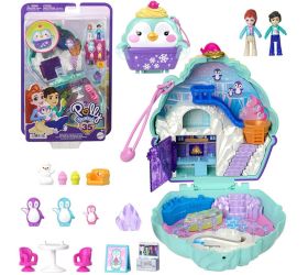 Sada polly pocket snehový tučniak s uzamykateľným domčekom a príslušenstvom