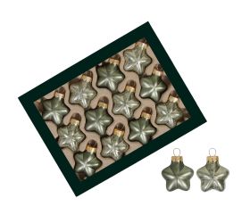 Hviezdičky granit zelená mat/lesk sklo s/12 40mm