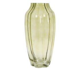 Wazon bledo zielona sklo 14,5 × 14,5 × 30,5 cm