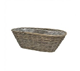 Obal prútie ovál sivý 49*20*18cm