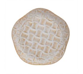Tácka ornament bie/zla plech 36*36*6,5cm