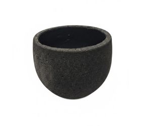 Kv-41 kvetináč umelý kameň granite grand lotus sanblasted black 32x27