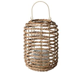 Lampáš prútie/sklen. nádoba 22/v.31cm