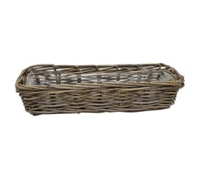 Hrantík kubu ratan klasik sivý 50x14/v12cm
