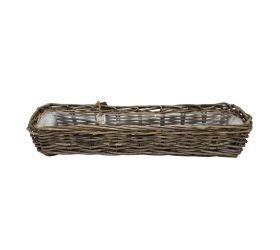 Hrantík kubu ratan klasik sivý 60x14/v12cm