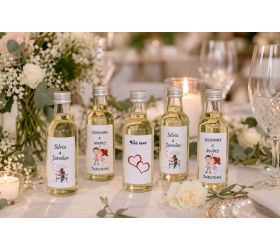 Svadobné mini fľaštičky pre hostí - Svadba