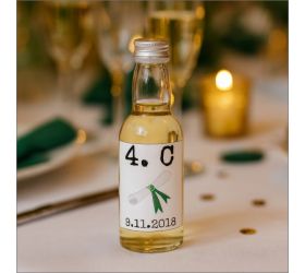 Maturitná fľaštička s alkoholom, motív M012 - Studniówka