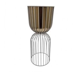 Stojan metal oro avorio 19,5xv49,5cm
