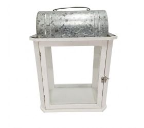 Lampáš kov biely v44/32x22cm