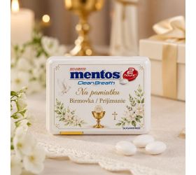 Cukierki Mentos na komunię/bierzmowanie