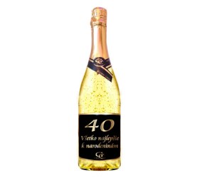 Wino musujące ze złotem na 40. urodziny - Wino musujące ze złotem na rocznicę