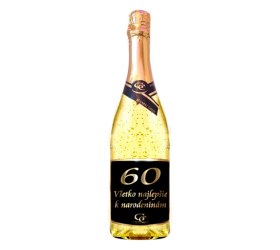 Wino musujące ze złotem na 60. urodziny - Wino musujące ze złotem na rocznicę