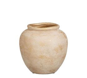 Anfora julius béžová/keramika metalická 16,5xv17cm