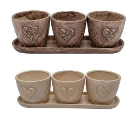 Set kvetináčov 32xv10cm