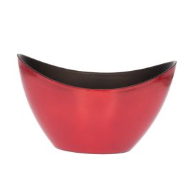 Loďka plast 20x9x11,5 metal červená