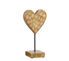 Srdce drevo stojan 100%fsc 13/7,5/v24cm