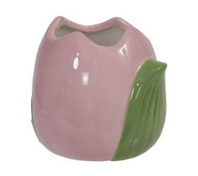 Obal tulipán keramika 10x7x9cm ružový