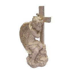 Anjel pri kríži 7,5x6x15cm