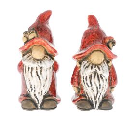 Trol s bradou keram. červený mix/2 4,2x4,2x8,9cm