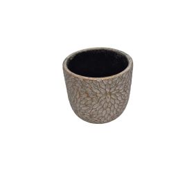 A2 obal cement zlato-šedý 14x14x12,5cm
