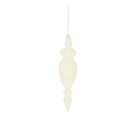 Záves ornament zamat plast 15cm krém