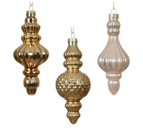 Ornament sklo záves mix sv zlaté 5,813,2cm 3ass