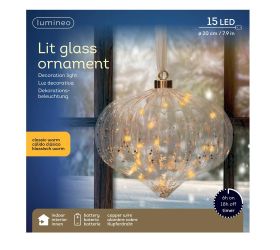 Led guľa elipsa bater. 20x17,5cm