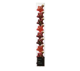 Hviezdy s/9 sklo mix bordó 3cmx1,3cmx3cm 3ass
