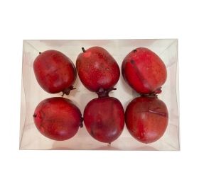 Jablká granátové s/6 plast 5,5cm červené