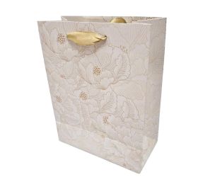 Agb1100805 taška darč  v25x20+10cm vintage gold petal design