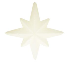 Záves hviezda zamat plast 48cm krém