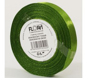 Saten stuha 10mm/15m zelená tm. farba 108