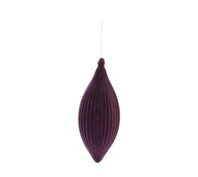 Záves šiška zamat plast 16cm fialová