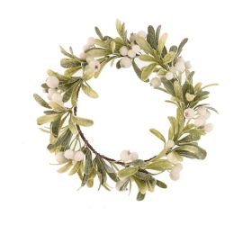 Veniec imelo 28cm biely