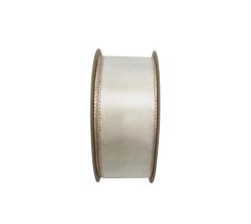 Stuha vian 3,8cm/10m obojstranná smotanovozlatá