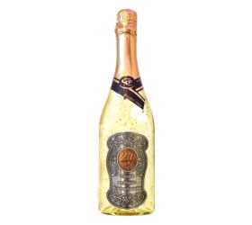 Wino musujące ze złotem na 20. urodziny - Metalowa etykieta – 750 ml