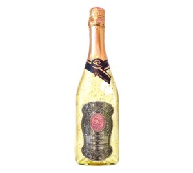 Wino musujące ze złotem na 55. urodziny - Metalowa etykieta – 750 ml