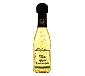 Wino musujące ze złotem na urodziny – bez liczby - Przezroczysta etykieta – 200 ml